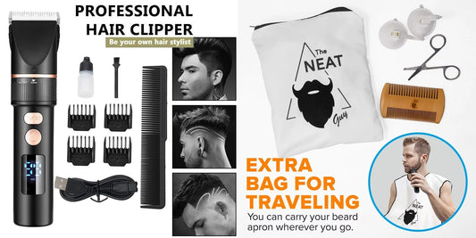 Mens Hair trimmer plus Hair grooming kit
