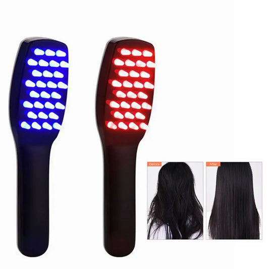 Scalp Brush Stress Relief Neck Back Anti Hair Loss Blood Circulation with LED Light