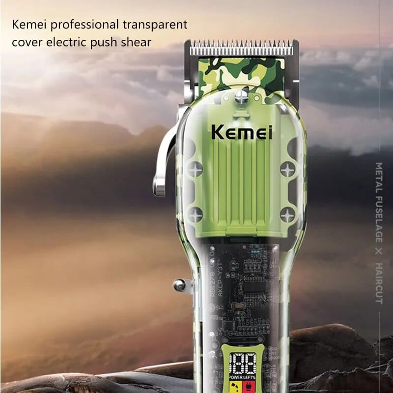 Original Kemei Adjustable Hair Trimmer For Men KM -1926 GREEN