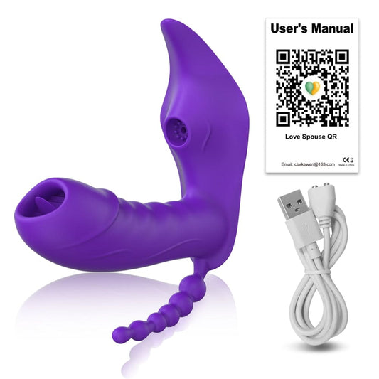 Clitoral Stimulation - Sucker Vibrator with 10 Vibration Modes & Nipple Stimulation, Erotic Sex Toy for Women's Masturbation