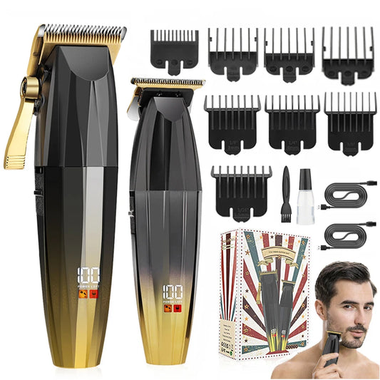 Barber Salon Household Hair Clipper Beard Shaver Cordless Hair Cutting Kit