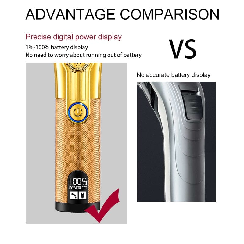 Professional wireless Hair Trimmer Gold Clipper For Men