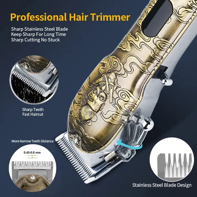 2pcs Barber Shop Hair Cuttting Set golden suttik resuxi lanumi