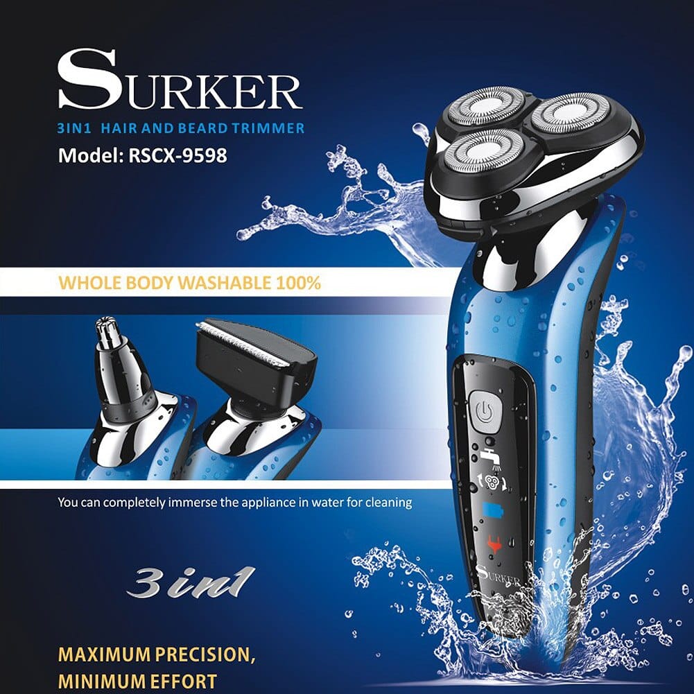 Surker 3in1 grooming kit- wireless trimmer multipurpose