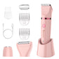 3 in 1 Women's Epilator Face Body Legs Bikini Hair Removal Quick Charge Painless Shaving Pink