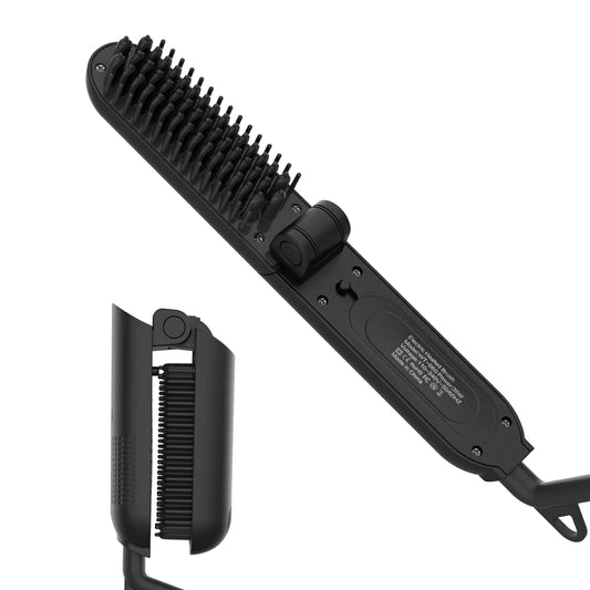 UKLISS Electric Beard Comb Foldable Hair Straightener Multifunctional Men Beard Comb Straightening Folding Comb Hair Styler