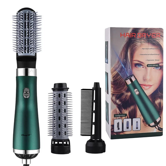 Ckeyin 3 In 1 Hair Dryer Hot Air Styler Brush Volumizer Salon Negative Ions Hair Straightener Curler Comb Roller Blow Dryer 45