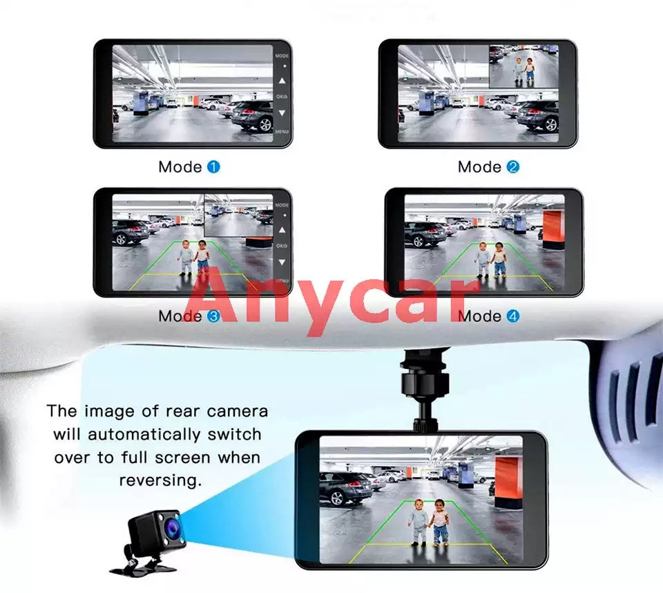 Full 1080P Dash Cam DVR Dash Camera Car Video Recorder DVR Camera Dashcam 140° Wide Angle Loop Recording Night Vision G-sensor