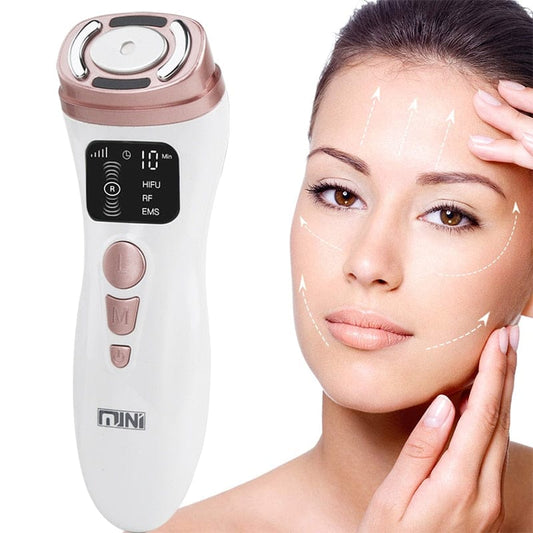 3 in 1 Mini Hifu Machine Ultrasound RF EMS Facial Beauty Device Face Neck Lifting Tightening Skin Rejuvenation Skin Care Product