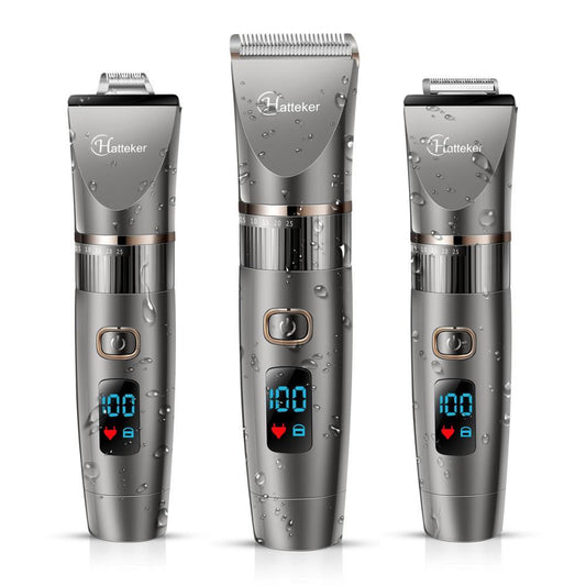 mens wireless hair trimmer professional lcd barber set