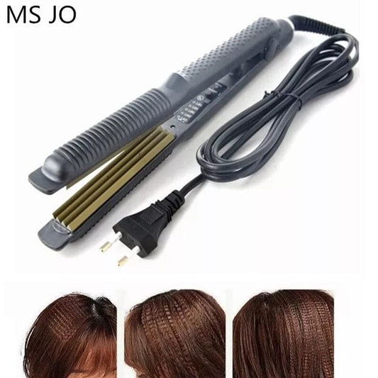 Professional Hair Crimper Curling Iron Wand Ceramic Corrugated Corn Wave Curler Iron Styling Too