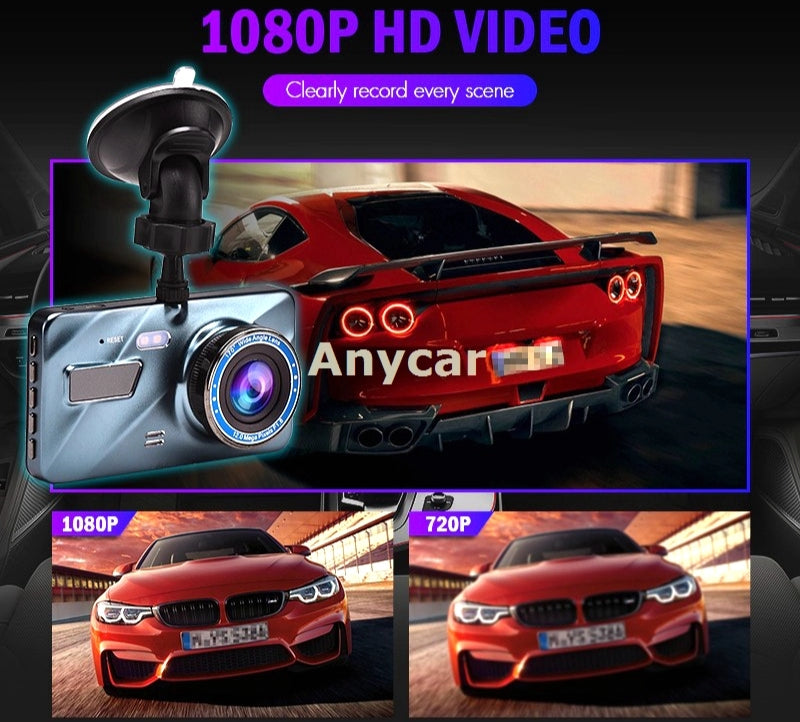 Car Dvr Video Recorder Dash Cam 3 in 1 Rear View Dual Camera Car Recorder Car Camera 3.6" Cycle Recording Night Vision Dashcam