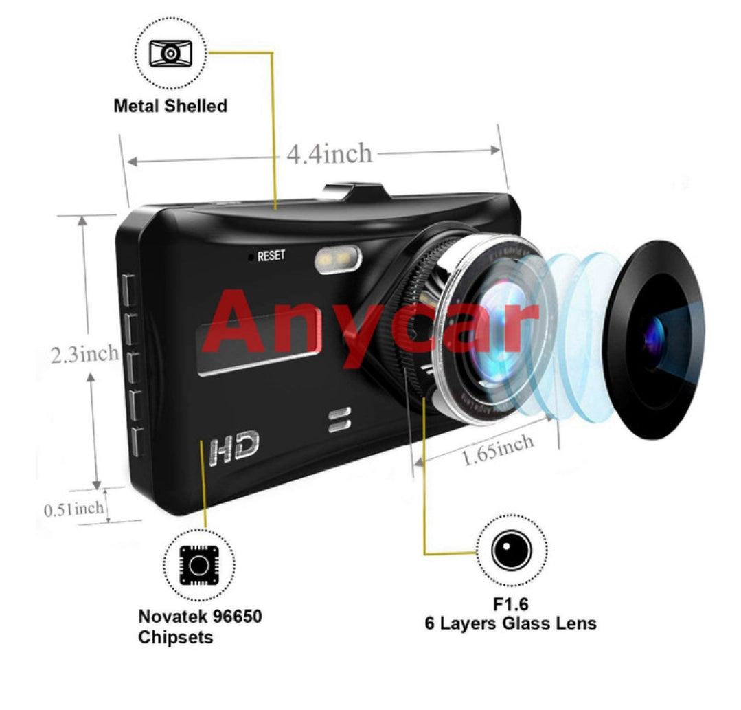 4'' Car DVR Camera Video recorder HD 1080P Dash Cam Auto Digital  Recorder Dashcam Camera IPS Touch Screen G-Sensor WDR Car DVRs