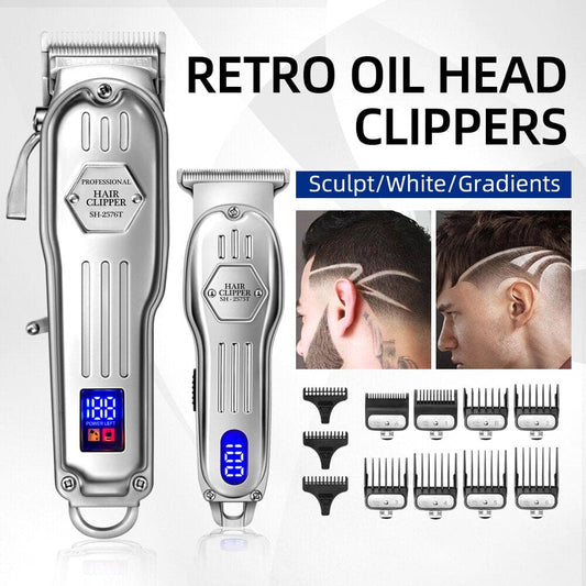 wireless mens hair clipper and trimmer set for men, fathers gift,