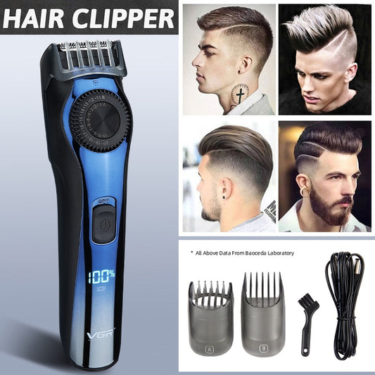Hair Clipper Razor LCD Screen Powerful Hairs Trimmer Cutting Machine Barber Haircut Professional Hair Clipper Rechargeable