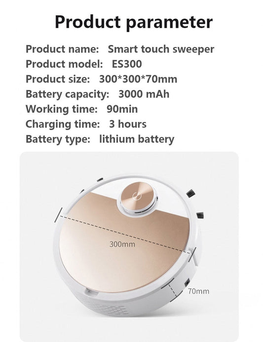 Robot Vacuum Cleaner Wireless Cleaning Wet and Dry For Home 3 in 1 Smart Household Appliances Mop Cleaning Floor Vacuum Cleaner