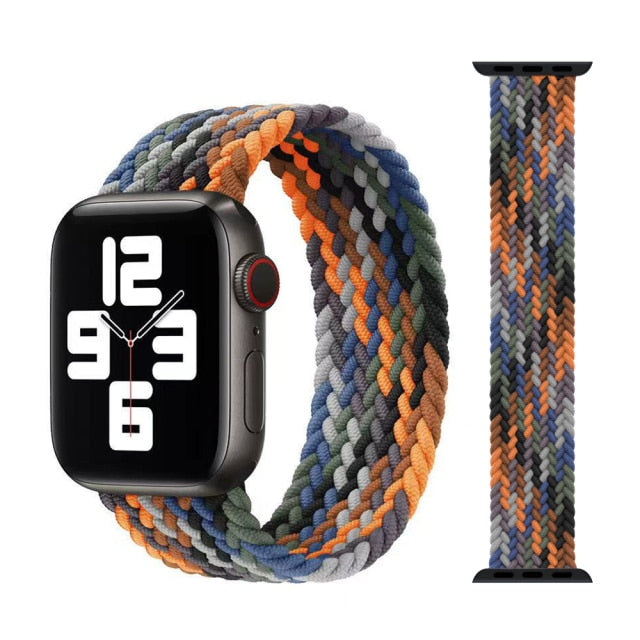 2020 Braided Solo Loop Nylon fabric Strap For Apple Watch band 44mm 40mm 38mm 42mm Elastic Bracelet for iWatch Series 6 SE 5 4 3