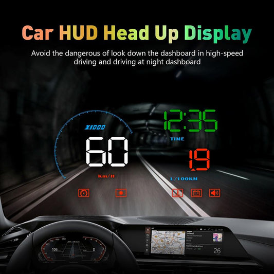 Newest Head Up Display Car OBDII EUOBD Windshield Projector HUD Shift Reminder Water Temp RPM fuel consumption speed alarm ozkart 